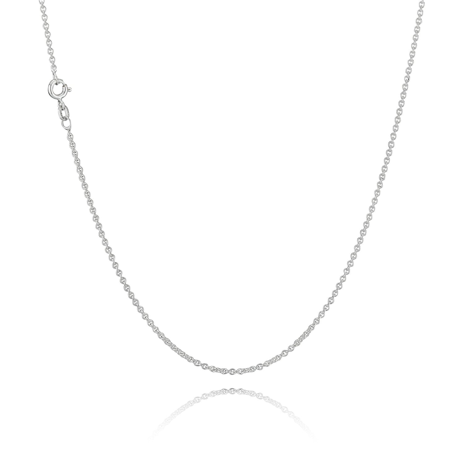 BNH Sølv Rund Anker Halskæde 0,6/1,7mm - 45cm
