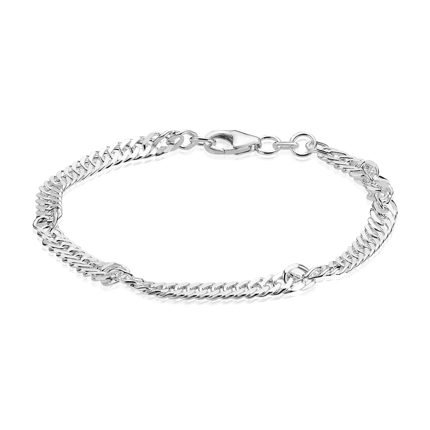 BNH Sølv Singapore Armbånd 4,7mm - 17cm