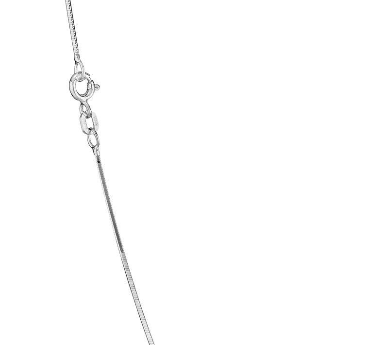 BNH Sølv Slange Facet Halskæde 1,0mm - 50cm