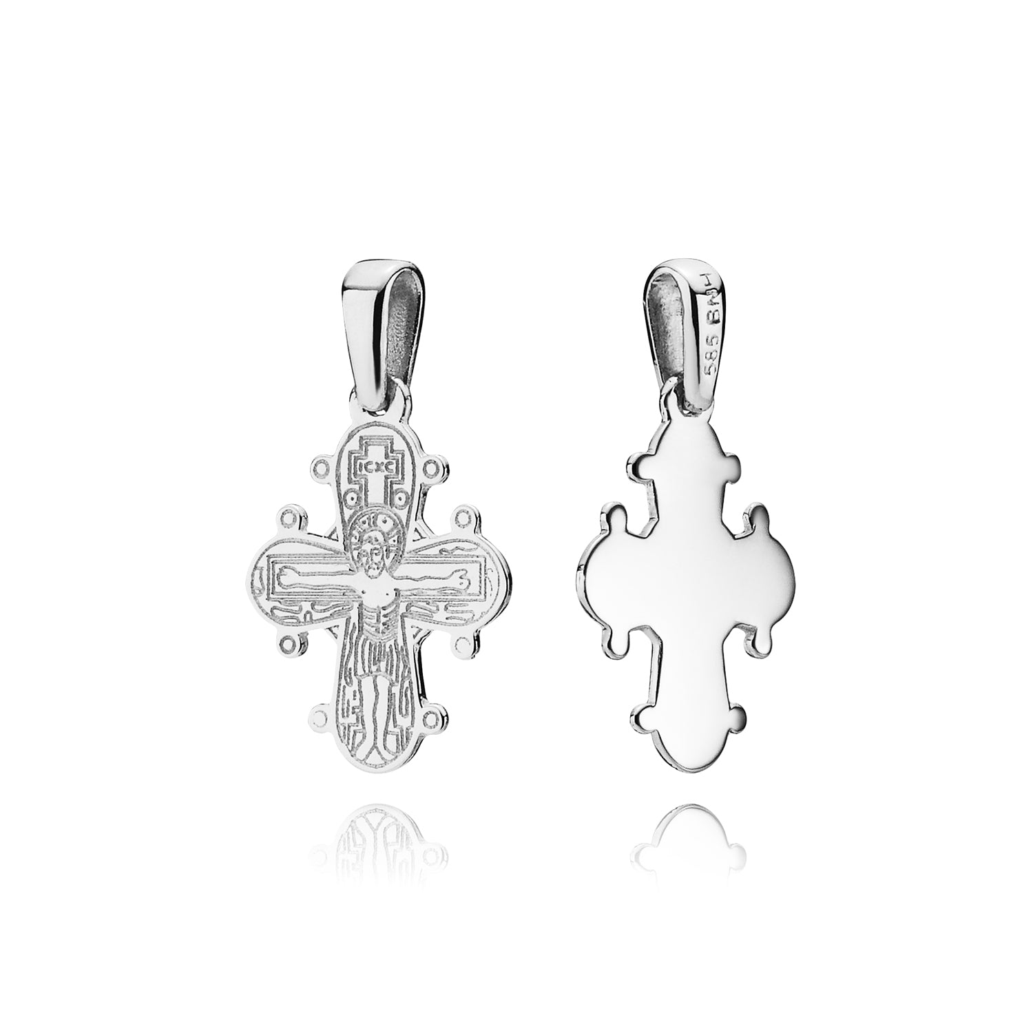 BNH Sølv Dagmarkors 15x13mm Blank Bagside SDK15B