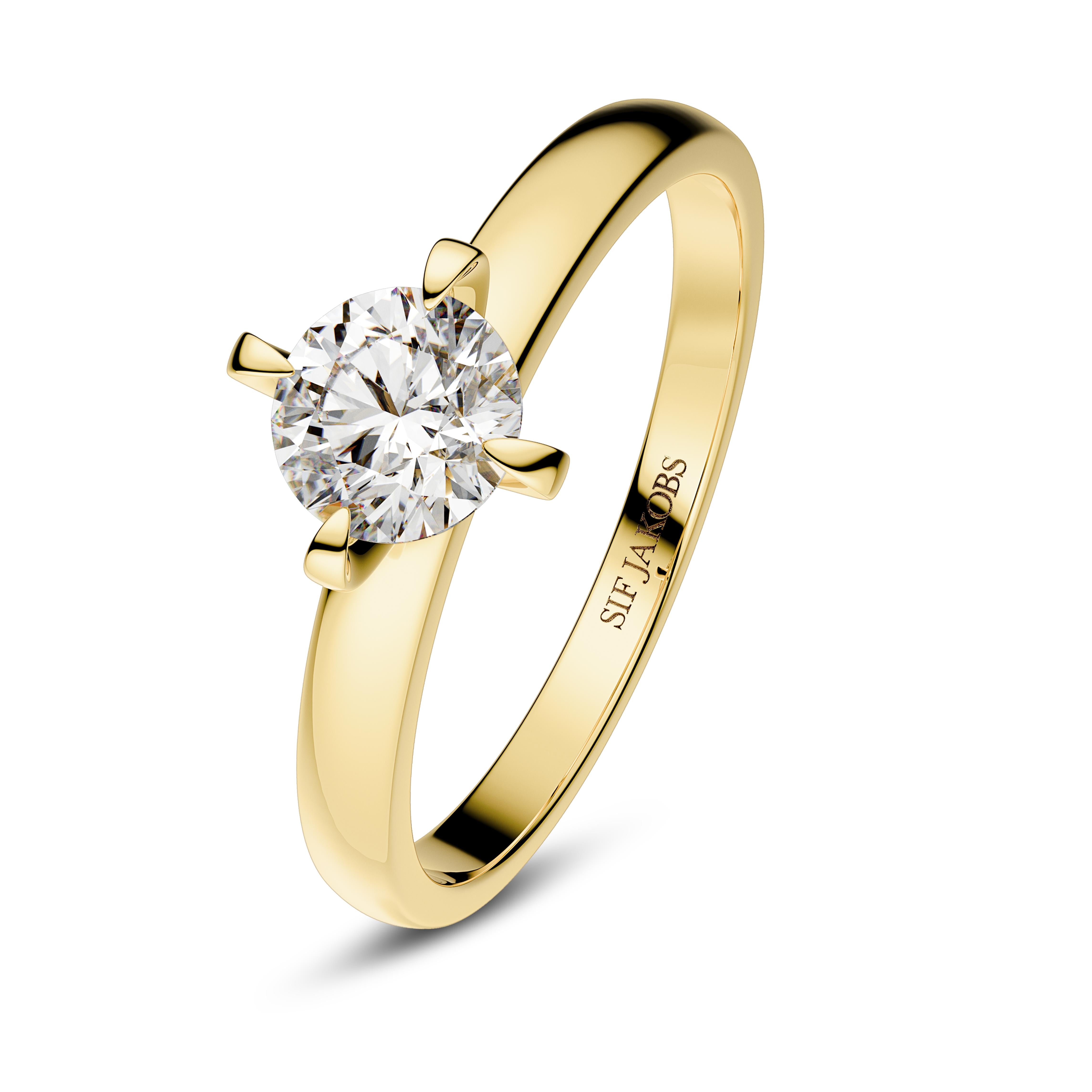 Sif Jakobs Venice Solitaire Ring med Lab-Grown Diamanter SJ-R2503-WD-YG