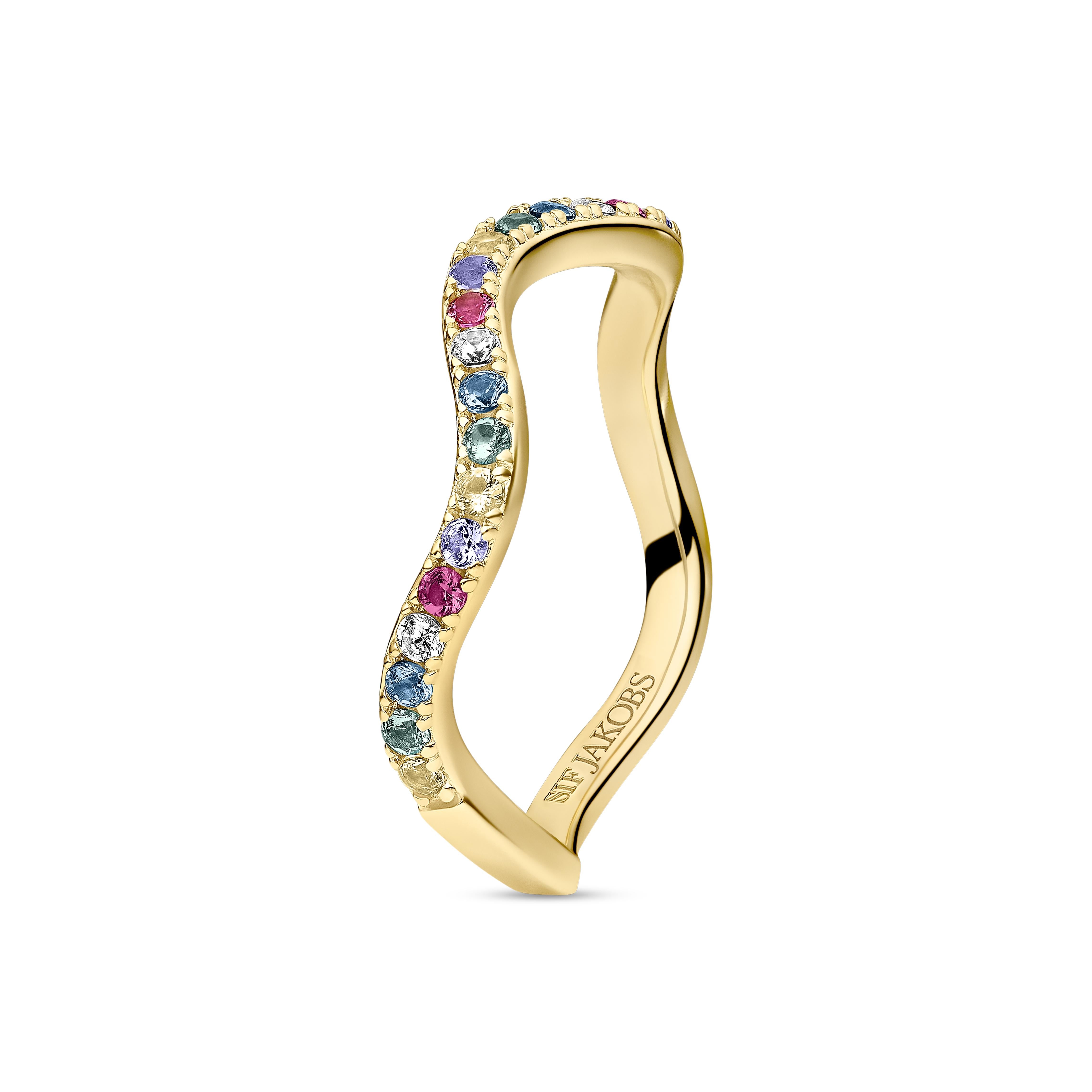 Sif Jakobs Ellera Waves Pianura Ring SJ-R3869-XCZ-YG