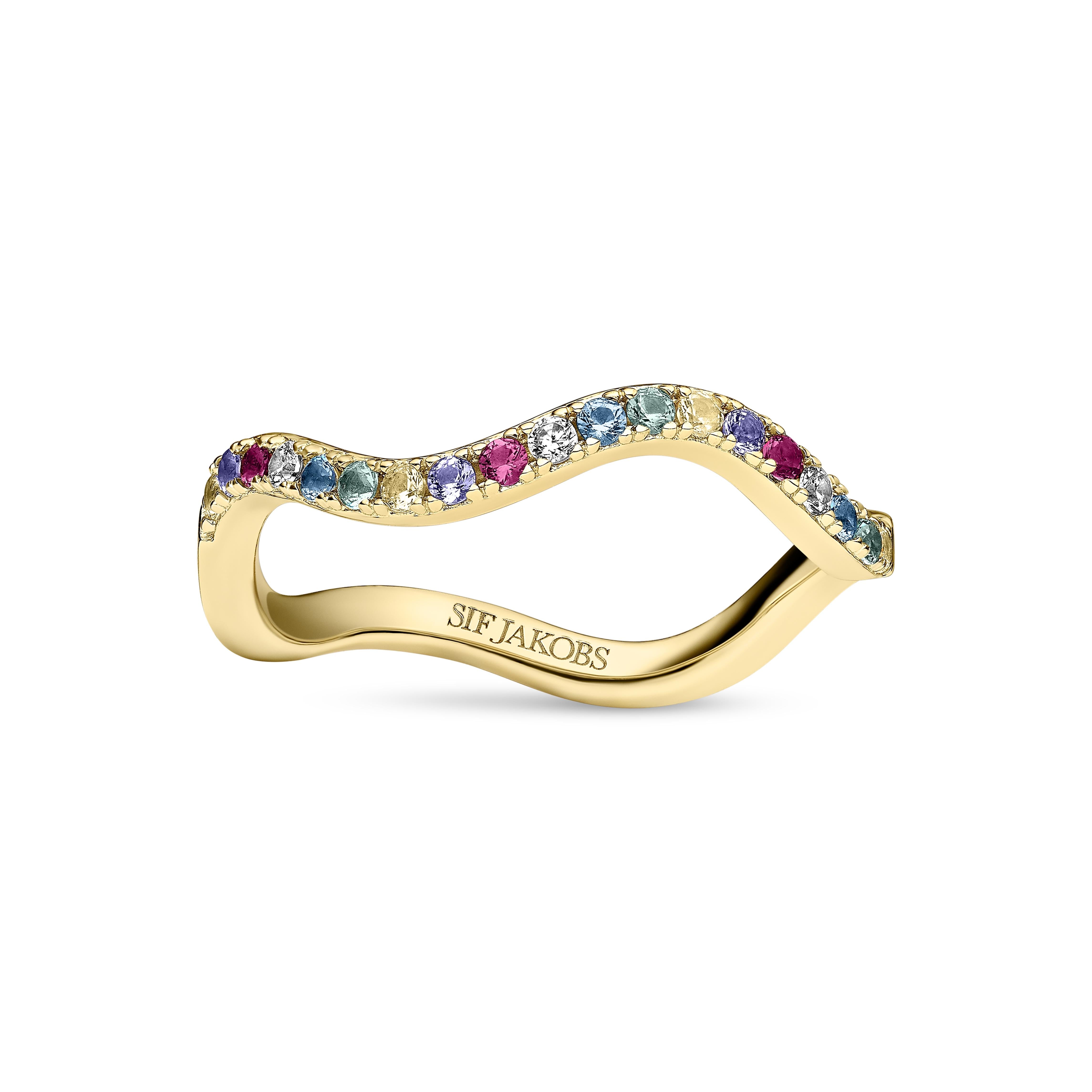 Sif Jakobs Ellera Waves Pianura Ring SJ-R3869-XCZ-YG