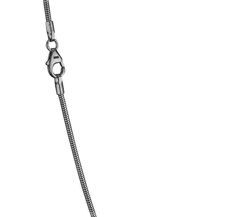 BNH Sort Oxyderet Sølv Slange Halskæde 1,5mm - 60cm