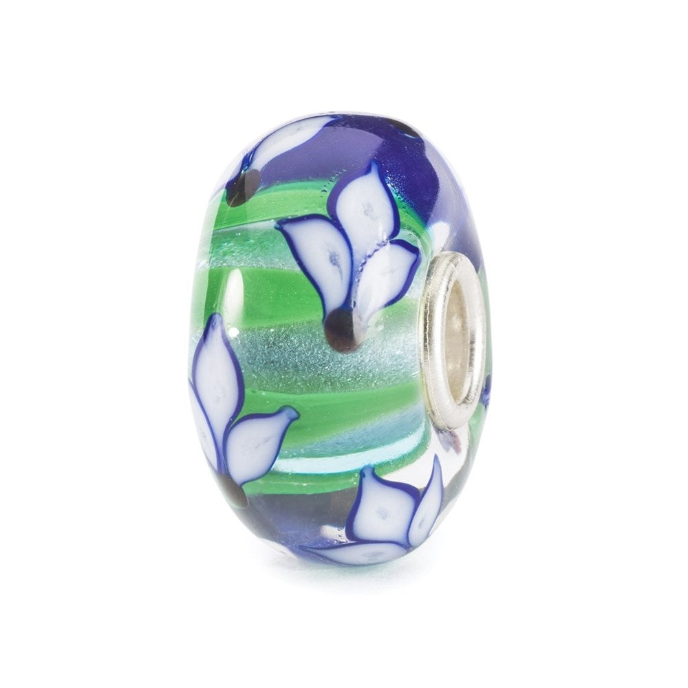 Trollbeads/Troldekugler Blomstrende Blå Iris TGLBE-20384