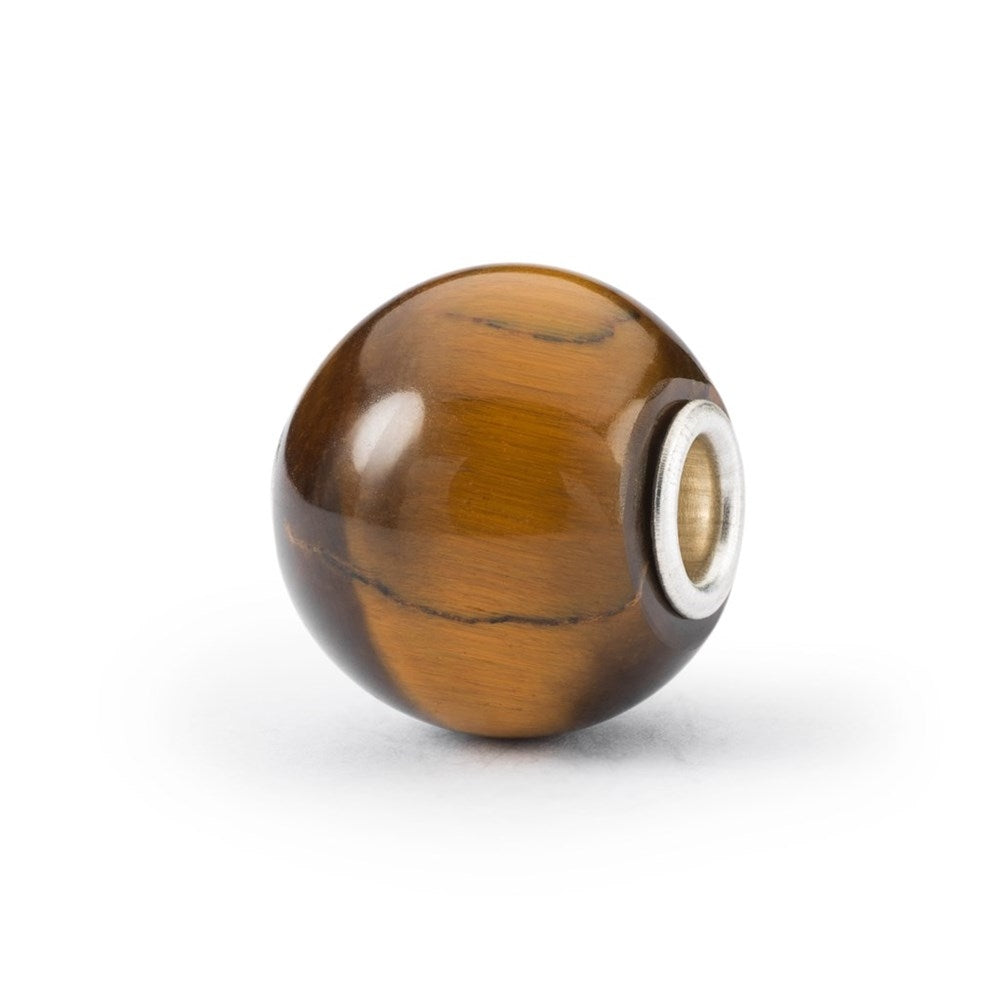 Trollbeads/Troldekuger Jumbo Rundt Gult Tigerøje TSTBE-10017
