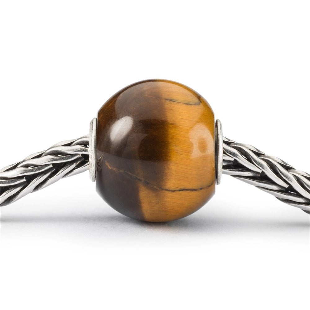 Trollbeads/Troldekuger Jumbo Rundt Gult Tigerøje TSTBE-10017