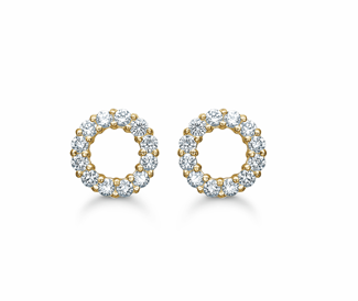Støvring design 8kt guld ørestikker med zirkonia 60242014
