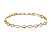 Nordahl Andersen 8 kt dråbe armbånd med zirkonia 18cm 883 009CZ3