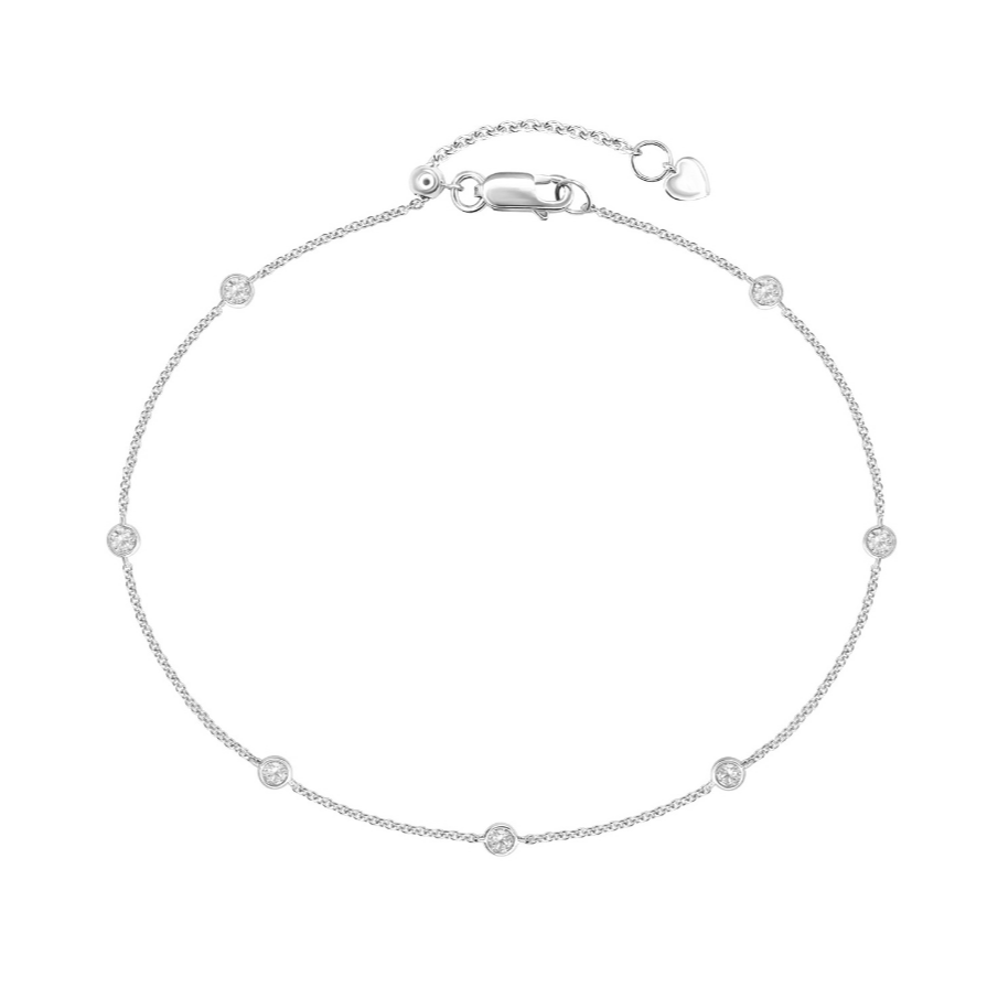Bidstrup 18kt Hvidguld Armbånd med 7 Diamanter i alt 0,20ct