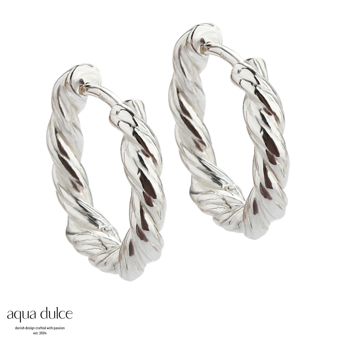 Aqua Dulce Curly Hoop Medium