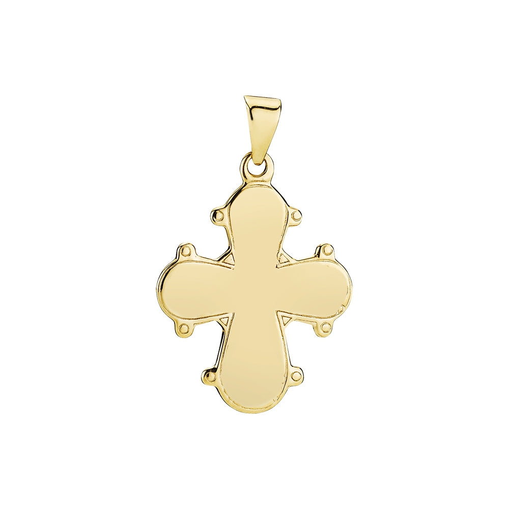 Lund Copenhagen 14kt Guld Dagmarkors 18x16mm Blank Bagside 506016-UG