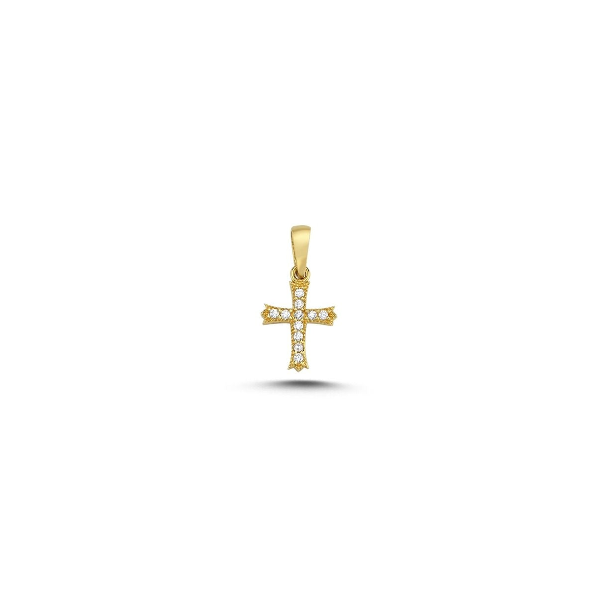 Melfia 14kt Guld Kors med Zirkonia 12,5x8mm 2329 212F