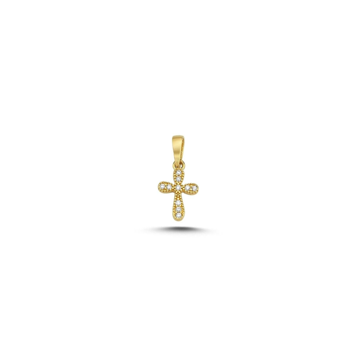 Melfia 14kt Guld Kors med Zirkonia 12x8mm 2330 212F