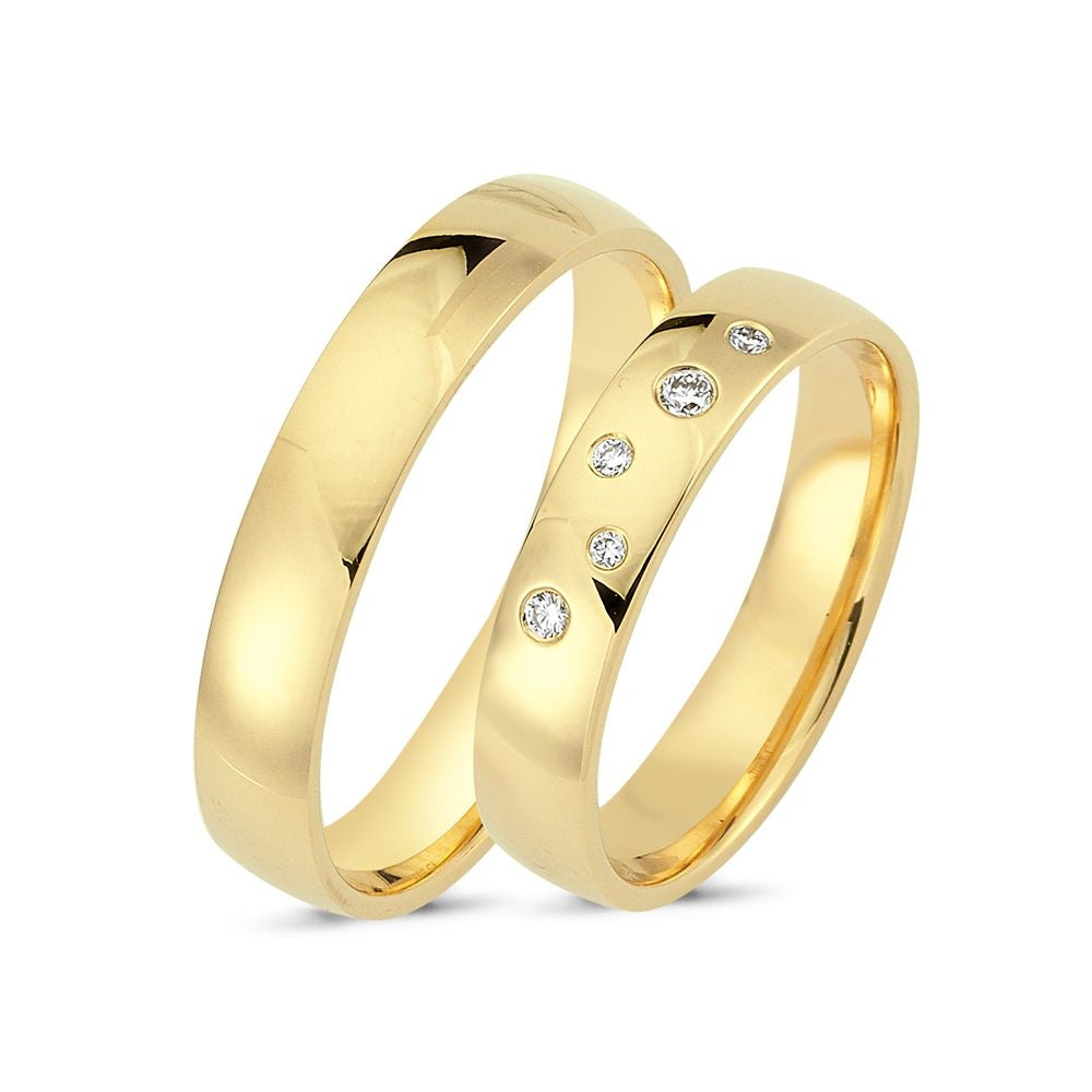 LOVE by Nuran 14kt Guld Vielsesring (Herrering) A4130