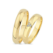 LOVE by Nuran 14kt Guld Vielsesring (Damering) med i alt 0,03ct Brillanter A4002