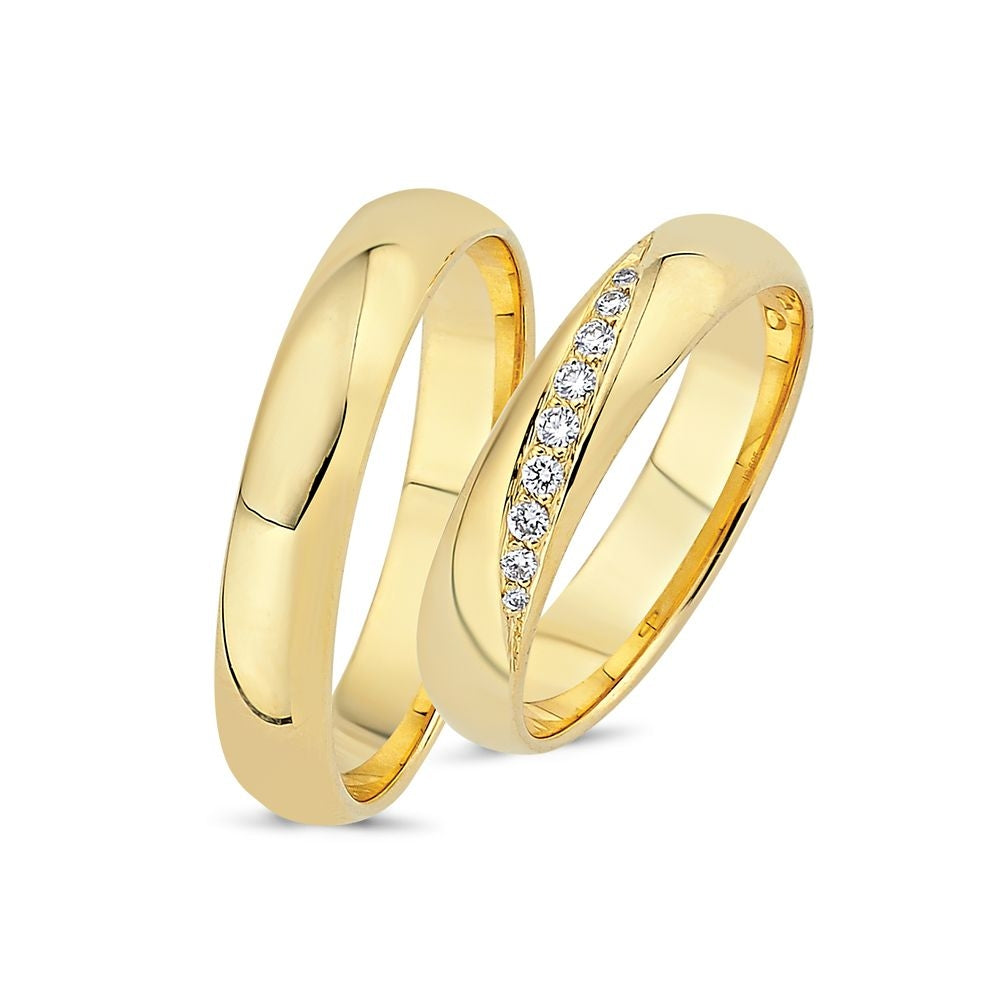 LOVE by Nuran 14kt Guld Vielsesring (Herre) A4019