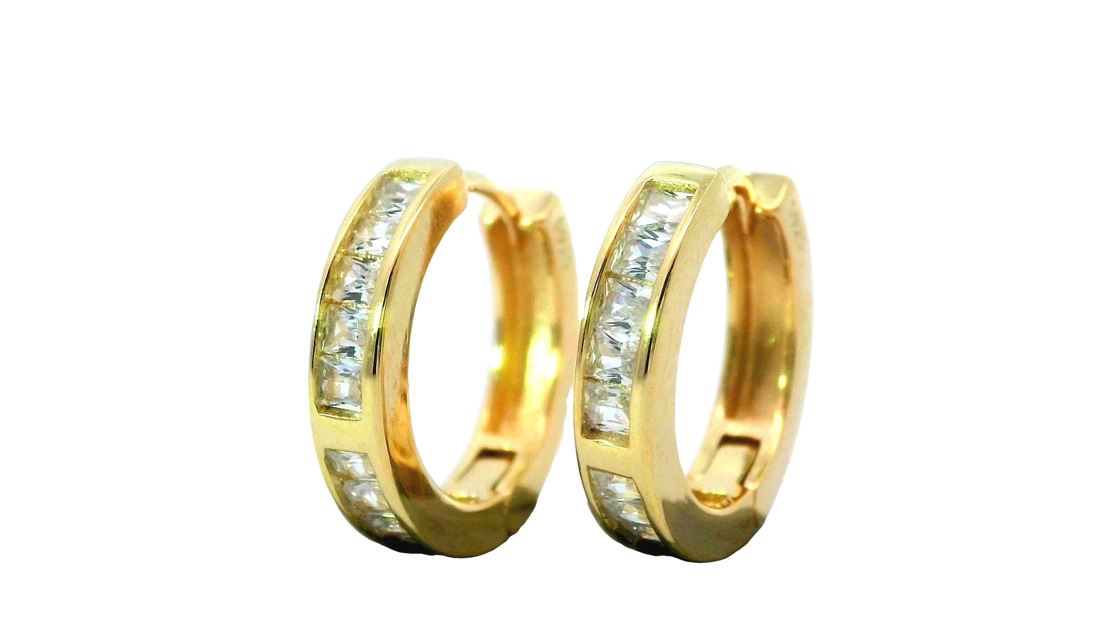 Bidstrup Forgyldt Creol med Baguette Slebet Zirkonia 13,5mm YDA0055BG1