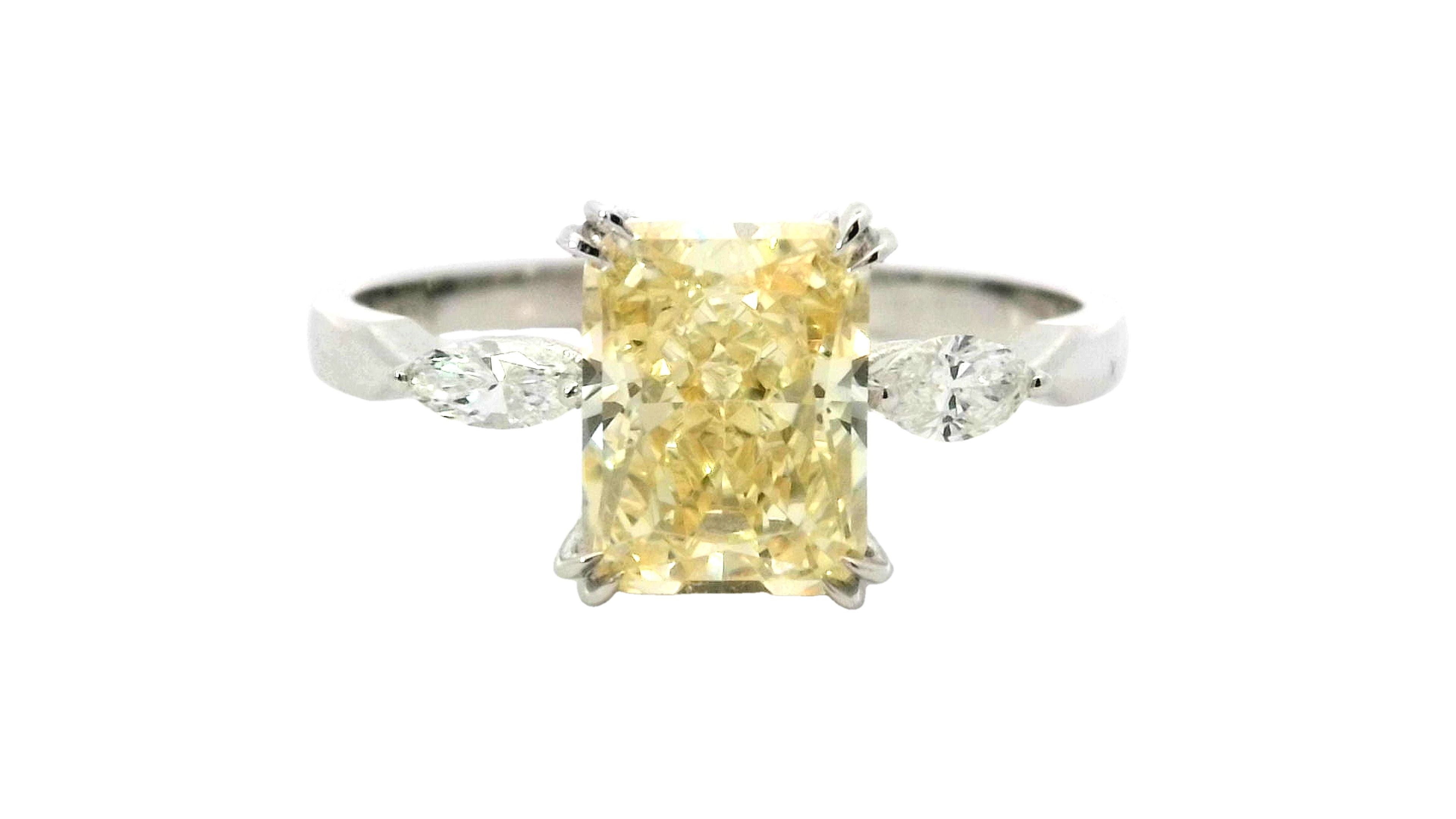 Bidstrup 14kt Hvidgulds med Citrin og 0,18ct Diamanter YY24362